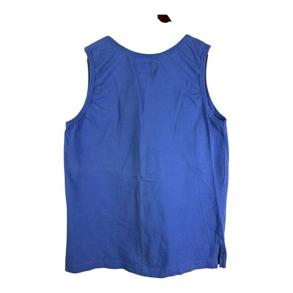 Big Dogs Mens Large Tank Top Script Embroidered Logo 90s Y2K Blue Shirt - Picture 4 of 10